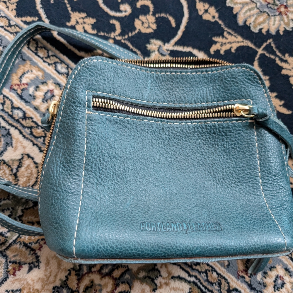 Portland Leather Teal Crossbody Bag